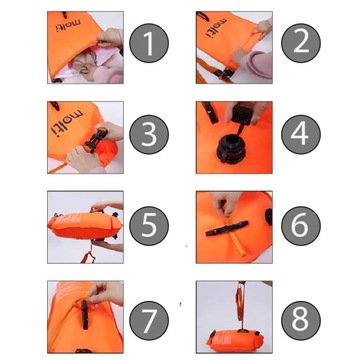 Надувной буй, спасательный буй, карман для сухого плавания, рюкзак Molti.