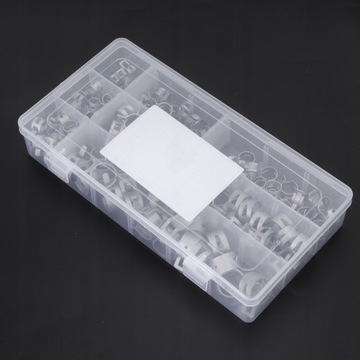 160 шт. Хомуты серебристые.