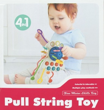 СЕНСОРНАЯ ИГРУШКА-ПРЕСЕСКУСНИК ДЛЯ МАЛЫШЕЙ КРАБ МОНТЕССОРИ 4В1