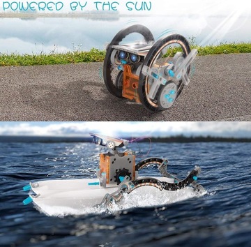 Обучающий робот для детей 14 в 1 на солнечной батарее Обучающий солнечный робот 10+