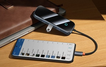 ПОРТАТИВНЫЙ АДАПТЕР-ХАБ BASEUS USB-C 4IN1 4X USB-A 3.0 500 МБ/С OTG PLUG&PLAY