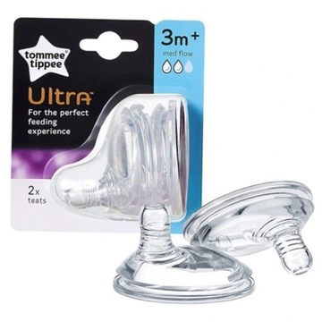 Smoczek Tommee Tippee Ultra 3m+ o średnim przepływ