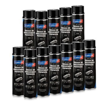 12x Środek do Konserwacji Podwozia Spray Powłoka Ochronna 500ml e-lakiernik