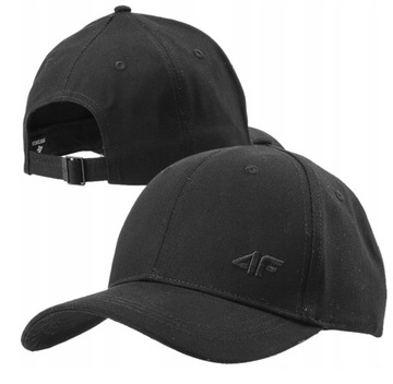 CZAPKA 4F UNISEKS Z DASZKIEM STRAPBACK - CZARNA r. S/M