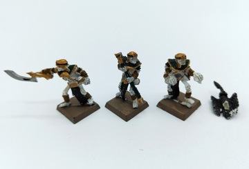 Warhammer Tomb Kings Screaming Skull Catapult Crew zestaw 3 figurki metal