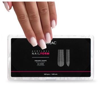 Semilac Acrylgel Nail Form 120 szt Square Górne Formy Do Przedłużania