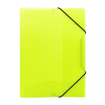 TECZKA Z GUMKĄ A4 PP NEON ŻÓŁTY BIURFOL
