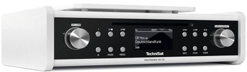 Radio sieciowe DAB+, FM Technisat Digitradio 20 CD białe podszafkowe zegar