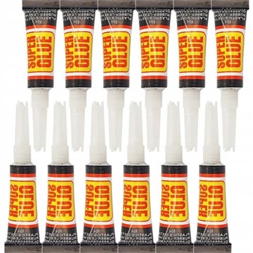 SUPER GLUE FAST EXTRA STRONG STRONG POWER УНИВЕРСАЛЬНЫЙ НАБОР 12 шт.