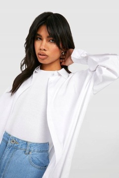 Boohoo NG2 kgp biała koszula oversize długi rękaw XL