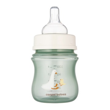 BUTELKA ANTYKOLKOWA CANPOL BABIES EASYSTART 120ml GOOSE + SMOCZEK 0m+