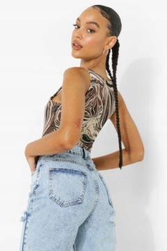 ЖЕНСКОЕ КОРИЧНЕВОЕ КЛАССИЧЕСКОЕ БОДИ BOOHOO