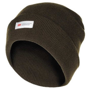 MFH ЗИМНЯЯ ШАПКА 3M Thinsulate ДВУХСЛОЙНАЯ Оливковая