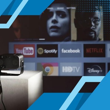 SMART WIFI ANDROID TV ПРОЕКТОР FULL HD ВРАЩАЮЩИЙСЯ СВЕТОДИОДНЫЙ ПРОЕКТОР ПОРТАТИВНАЯ ИДЕЯ