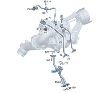 PŘÍVOD ZPÁTEČNÝ MAZÁNÍ TURBÍNY MERCEDES OM651