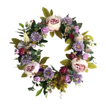 Круглые настенные украшения из венков ручной работы