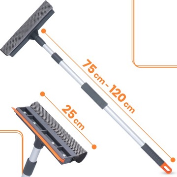 Швабра для воды для окон, 25 см, ТЕЛЕСКОПИЧЕСКАЯ АВТОМОБИЛЬНАЯ СТЕКЛОМОЙКА, длинная