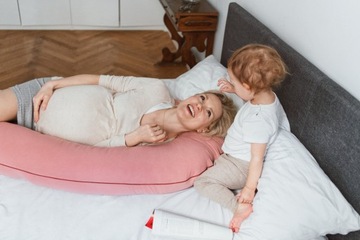 POOFI Oranic Чехол на подушку для беременных, серый