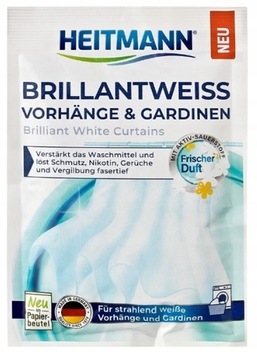 HEITMANN Odplamiacz Wybielacz Odświeżacz do Prania Firan Super Biel 50g