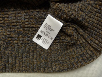 PIERRE CARDIN męski zasuwany bawełniany sweter z kołnierzykiem jak nowy XL