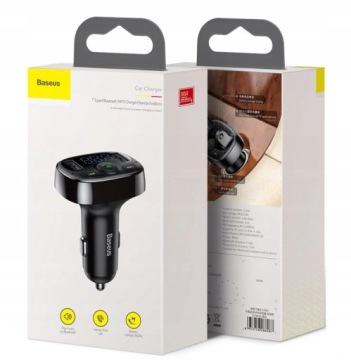 Bluetooth-передатчик Baseus FM, зарядное устройство для MP3, 2 порта USB