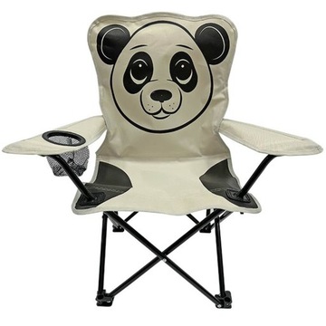 Linder Exclusiv Krzesło turystyczne dziecięce Angler z oparciem Panda