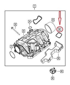 DODGE CHARGER 5,7 6,4 TĚSNĚNÍ KOLEKTORU SACÍ/ZBĚRNÉ