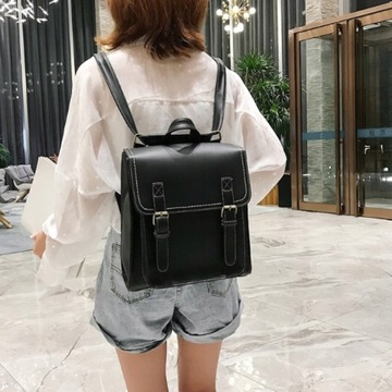 КОЖАНЫЙ РЮКЗАК ЖЕНСКИЙ, ВИНТАЖНАЯ СУМКА, 2 В 1