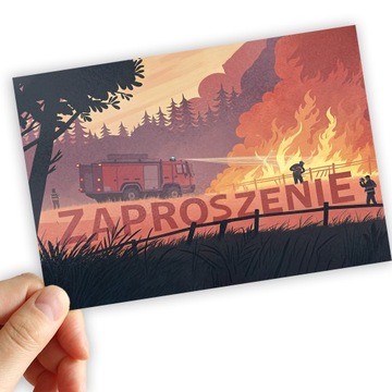 ZAPROSZENIE STRAŻ POŻARNA STRAZ POZARNA DLA DZIECI ZAPROSZANIA URODZINOWE