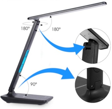 НАСТОЛЬНАЯ ЛАМПА СВЕТОДИОДНАЯ ЛАМПА ЗАРЯДНОЕ УСТРОЙСТВО ДЛЯ БЫСТРОЙ ЗАРЯДКИ 10 Вт БУДИЛЬНИК ЧАСОВ