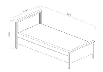 STORY кровать с матрасом для девочки, 2 ящика
