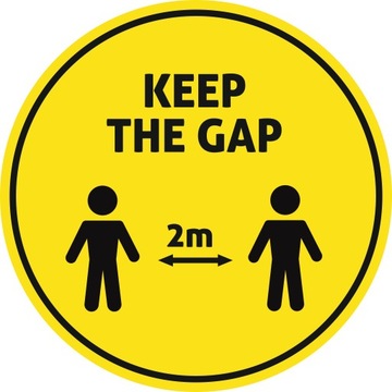NAKLEJKA NA PODŁOGĘ 30 cm KEEP THE GAP