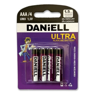 037713 BATERIA DANiELL ULTRA AAA LR3 1,5V 4 SZT