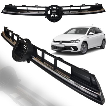 VW POLO 6 ATRAPA ZDERZAKA GRILL PRZÓD 2G 21r+ polift R-LINE z ledem HQ