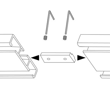 АЛЮМИНИЕВЫЙ ПОТОЛОЧНЫЙ рейлинг SLIM ДВОЙНОЙ АЛЮМИНИЕВЫЙ ПОТОЛОЧНЫЙ рейлинг 250 СМ II НАПРАВЛЯЮЩИЕ