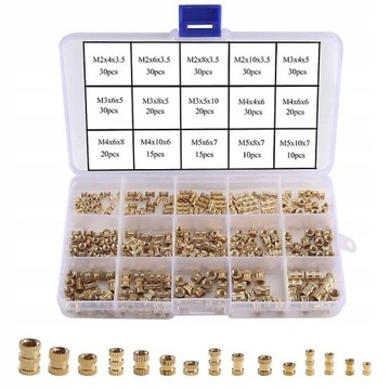 Starlight-330 Pieces M2/ M3/ M4/ M5 Brass Nut