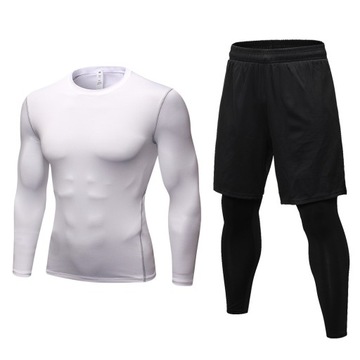MĘSKI ZESTAW ODZIEŻY FITNESSOWEJ 2 SZTUK M