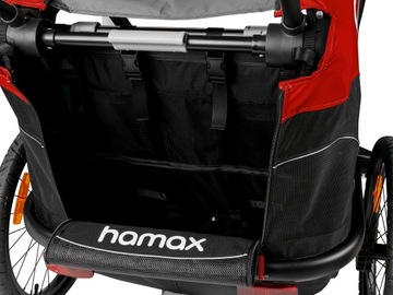 Hamax Outback 2-х рядный прицеп с регулируемой спинкой, черный