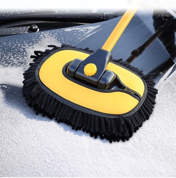 ТЕЛЕСКОПИЧЕСКАЯ ЩЕТКА ДЛЯ МЫТЬЯ АВТОМОБИЛЕЙ И ПАНЕЛЕЙ АВТОМОБИЛЕЙ 90° + 3 НАКЛАДКИ ДЛЯ ШВАБРЫ