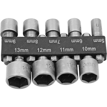 КЛЮЧИ ТОРЦЕВЫЕ, НАСАДКИ ТОРЦЕВЫЕ, НАБОР 9 шт. 5-13 мм ДЛЯ ОТВЕРТКИ ОТВЕРТКИ
