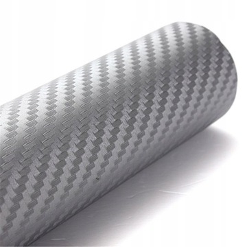 FOLIA 3D 127 x 50cm OKLEINA KARBON SREBRNA CARBON