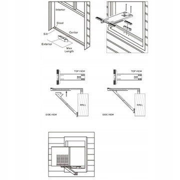 Универсальный кронштейн для крепления кондиционера.