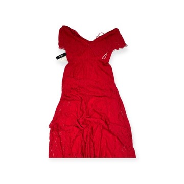 Długa suknia damska ramiączka czerwona LULUS L