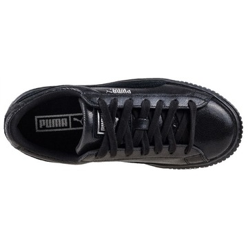Черные женские туфли Puma Basket Platform 634587 01 38