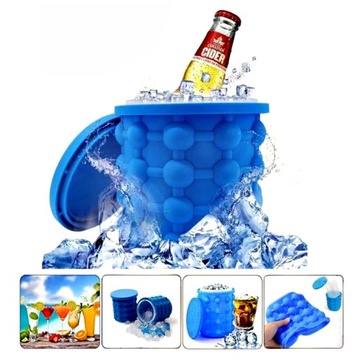 WIADERKO DO LODU SILIKONOWA KOSTKARKA POJEMNIK LÓD