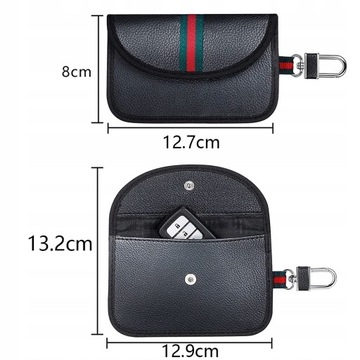 ЗАЩИТНЫЙ КОЖАНЫЙ ЧЕХОЛ ДЛЯ БЕЗКЛЮЧЕВЫХ RFID-КЛЮЧЕЙ 2 шт.