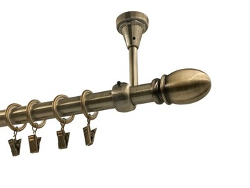 МЕТАЛЛИЧЕСКИЙ ПОТОЛОЧНЫЙ КАРДИНС 19мм МИКС выбор КОНЦОВ ЗОЛОТО АНТИЧ 300см оцинкованный