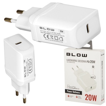 SZYBKA ŁADOWARKA SIECIOWA DO IPHONE TELEFONU KOSTKA USB-C PD QC 3.0 20W
