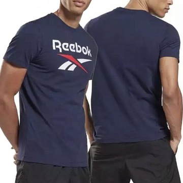 Reebok t-shirt koszulka męska granatowa bawełna Big Logo Tee HG2423 L