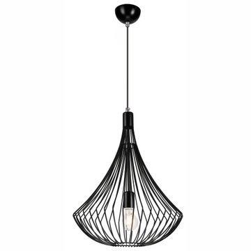 NOWOCZESNA LAMPA DRUCIANA LOFT BALERINA CZARNA E27